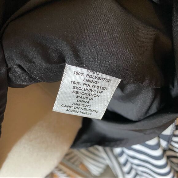 ELLE Chiffon Black White Striped Faux Wrap Dress Size XSmall Hi Low - Picture 5 of 9